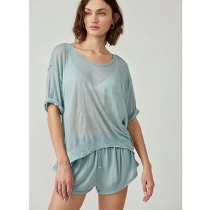 Free People Light Blue Pajama Set